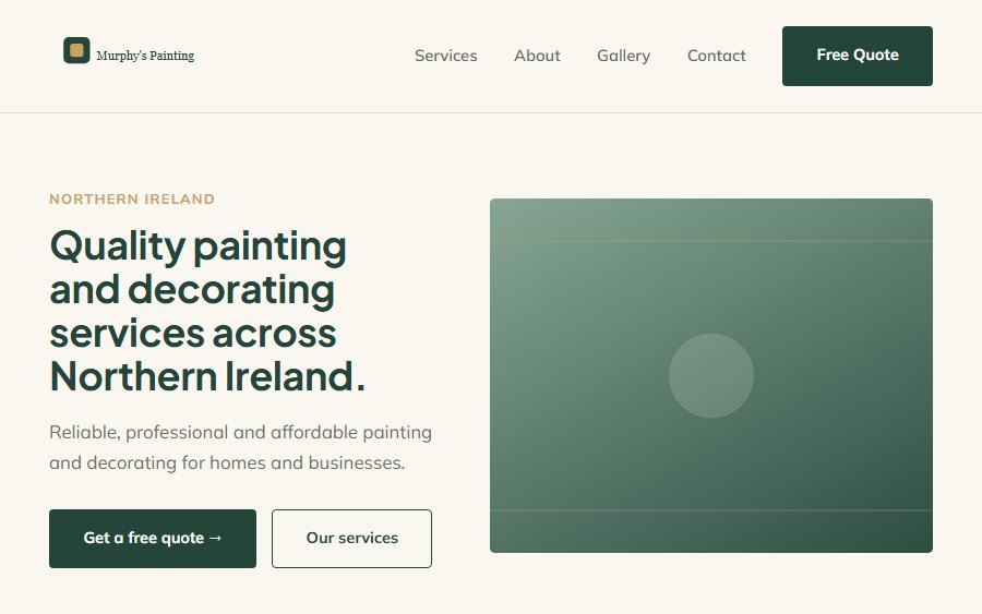 Sample website design — general and professional services, photo-led